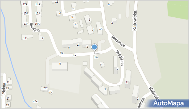 Cieszyn, Skrajna, 2a, mapa Cieszyna