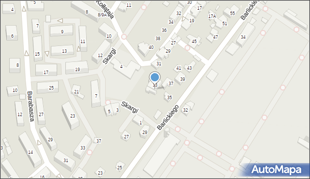 Czechowice-Dziedzice, Skargi Piotra, ks., 2, mapa Czechowic-Dziedzic