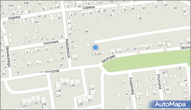 Czeladź, Skorupki Ignacego Jana, ks., 7, mapa Czeladź