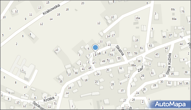 Czernichów, Skalna, 4, mapa Czernichów