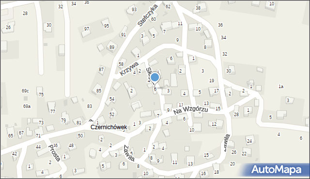 Czernichów, Skryta, 6, mapa Czernichów