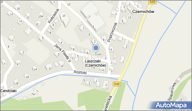 Czernichów, Skośna, 4, mapa Czernichów