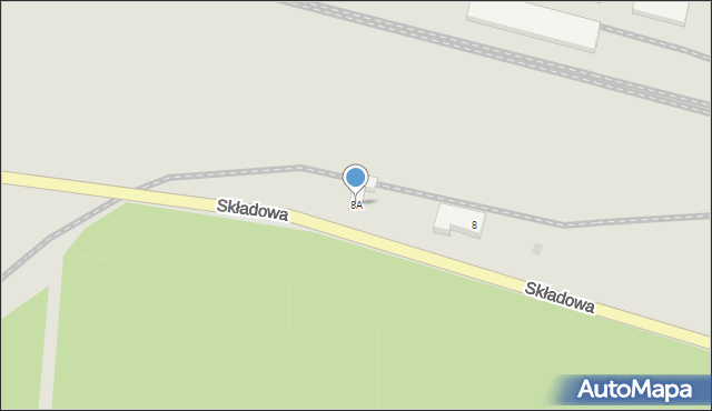 Czerwieńsk, Składowa, 8A, mapa Czerwieńsk
