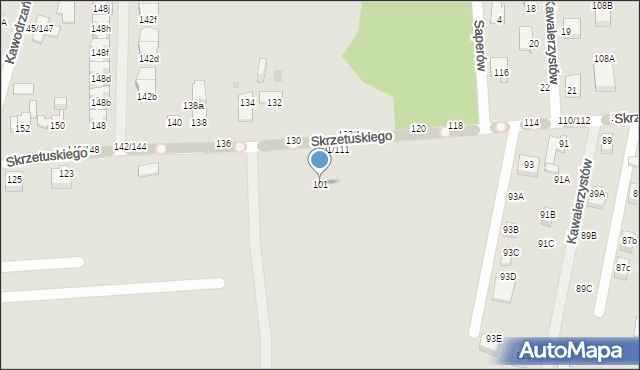 Częstochowa, Skrzetuskiego, 101, mapa Częstochowy
