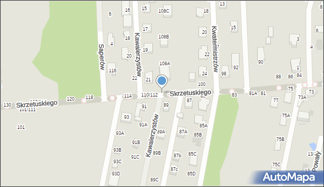 Częstochowa, Skrzetuskiego, 108, mapa Częstochowy