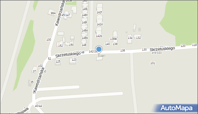 Częstochowa, Skrzetuskiego, 119, mapa Częstochowy