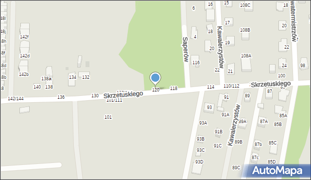 Częstochowa, Skrzetuskiego, 120, mapa Częstochowy