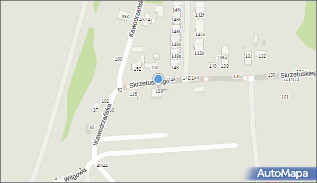 Częstochowa, Skrzetuskiego, 123, mapa Częstochowy