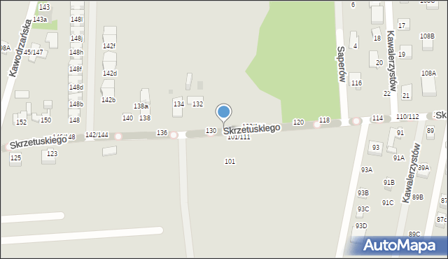 Częstochowa, Skrzetuskiego, 128, mapa Częstochowy