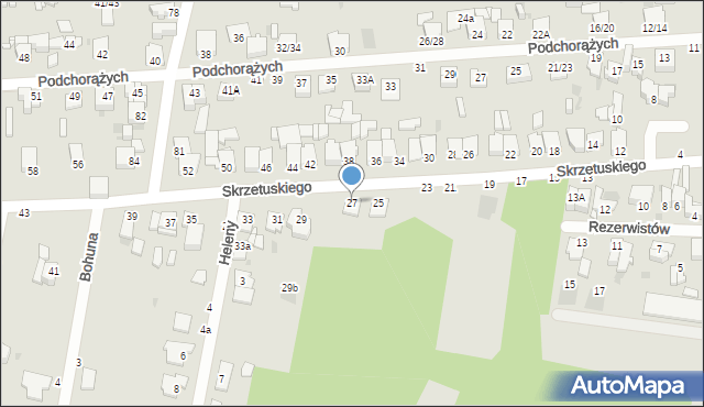 Częstochowa, Skrzetuskiego, 27, mapa Częstochowy