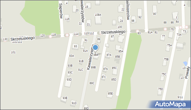 Częstochowa, Skrzetuskiego, 89A, mapa Częstochowy