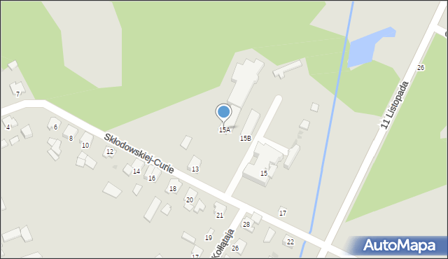 Dąbrowa Białostocka, Skłodowskiej-Curie Marii, 15A, mapa Dąbrowa Białostocka