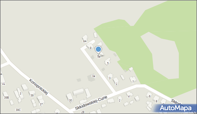 Dąbrowa Białostocka, Skłodowskiej-Curie Marii, 5a, mapa Dąbrowa Białostocka