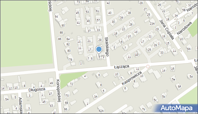 Dąbrowa Górnicza, Skalskiego Stanisława, gen., 3, mapa Dąbrowa Górnicza