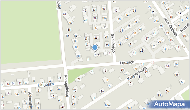 Dąbrowa Górnicza, Skalskiego Stanisława, gen., 7, mapa Dąbrowa Górnicza