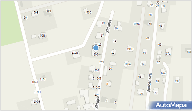 Dąbrowica, Skrajna, 13, mapa Dąbrowica