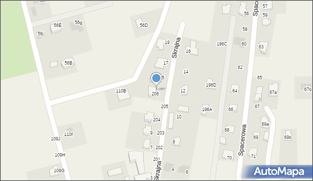 Dąbrowica, Skrajna, 13a, mapa Dąbrowica