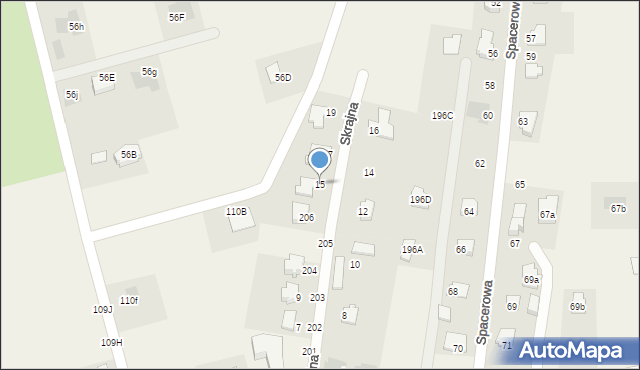 Dąbrowica, Skrajna, 15, mapa Dąbrowica