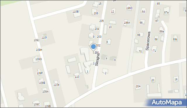 Dąbrowica, Skrajna, 5, mapa Dąbrowica