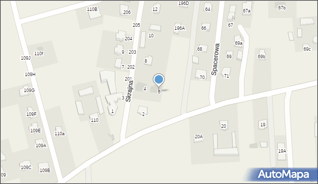 Dąbrowica, Skrajna, 6, mapa Dąbrowica