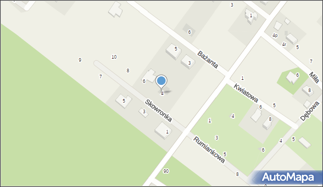 Dąbrówka-Marianka, Skowronka, 4, mapa Dąbrówka-Marianka