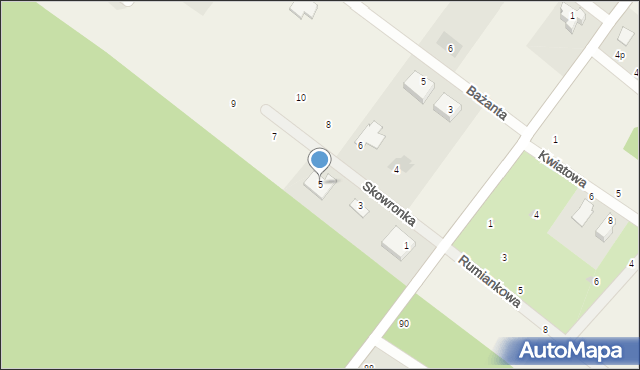 Dąbrówka-Marianka, Skowronka, 5, mapa Dąbrówka-Marianka