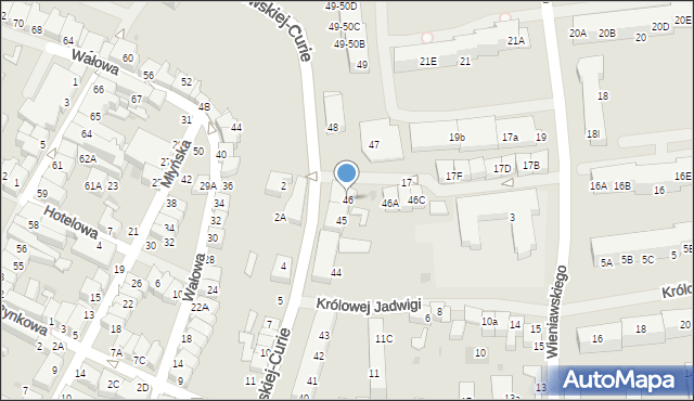 Darłowo, Skłodowskiej-Curie Marii, 46, mapa Darłowo