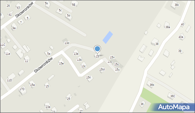 Dębica, Skowronków, 13, mapa Dębicy