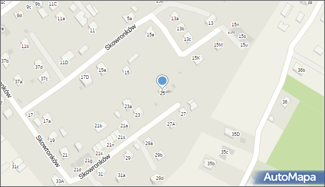 Dębica, Skowronków, 25, mapa Dębicy