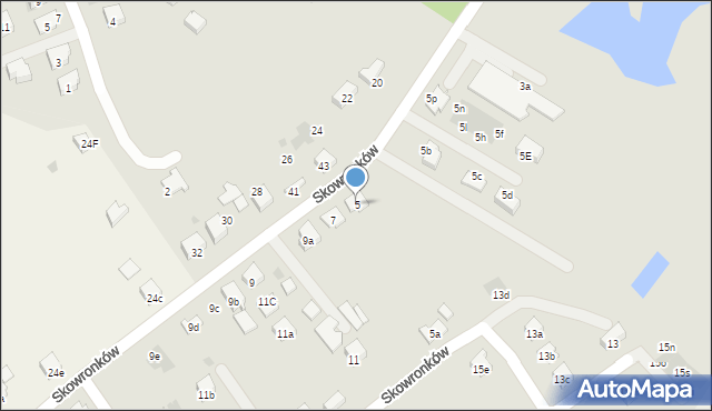 Dębica, Skowronków, 5, mapa Dębicy