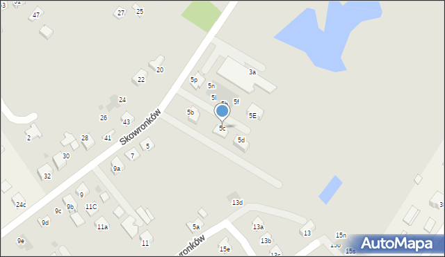 Dębica, Skowronków, 5c, mapa Dębicy