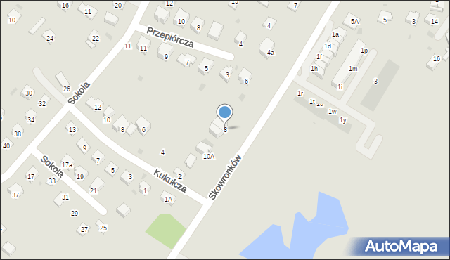 Dębica, Skowronków, 8, mapa Dębicy