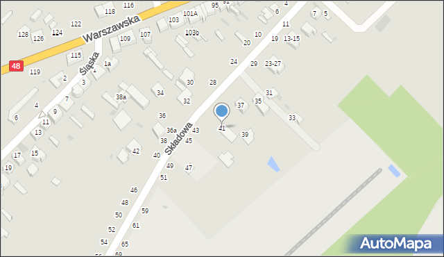 Dęblin, Składowa, 41, mapa Dęblin