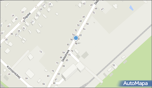 Dęblin, Składowa, 75, mapa Dęblin