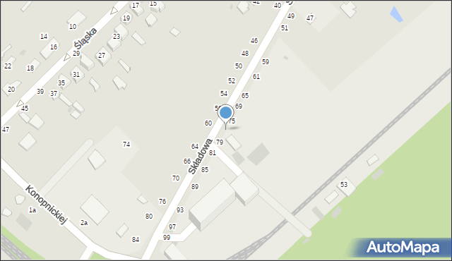Dęblin, Składowa, 77, mapa Dęblin