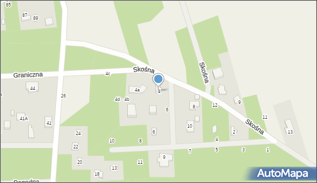 Dębniak, Skośna, 4, mapa Dębniak
