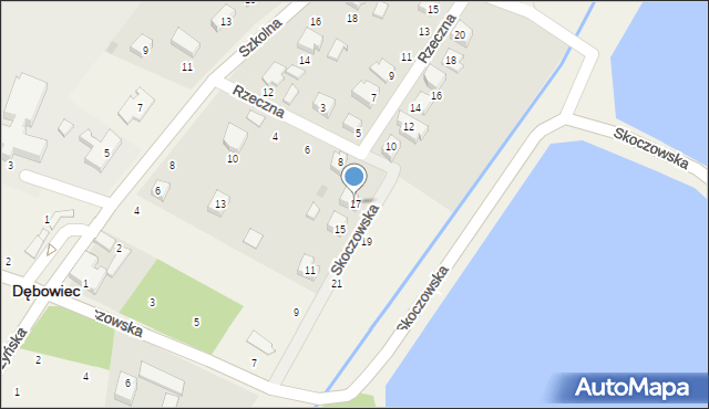 Dębowiec, Skoczowska, 17, mapa Dębowiec