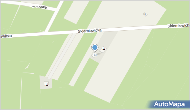 Długowizna, Skierniewicka, 13, mapa Długowizna