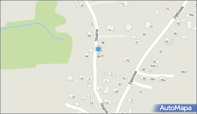 Dobczyce, Skalna, 5A, mapa Dobczyce