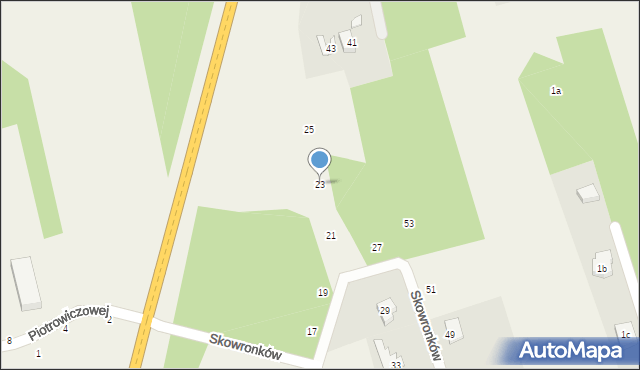 Dobra, Skowronków, 23, mapa Dobra