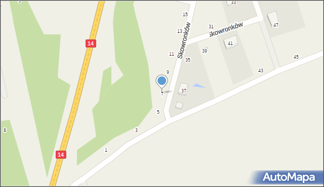 Dobra, Skowronków, 7, mapa Dobra