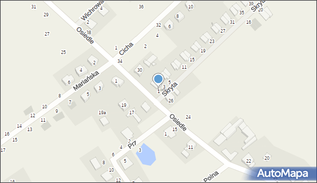 Dopiewiec, Skryta, 1, mapa Dopiewiec