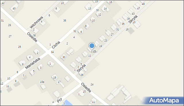 Dopiewiec, Skryta, 13, mapa Dopiewiec