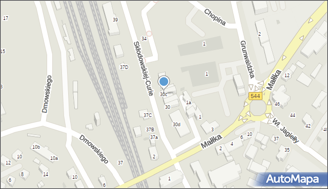 Działdowo, Skłodowskiej-Curie Marii, 30c, mapa Działdowo