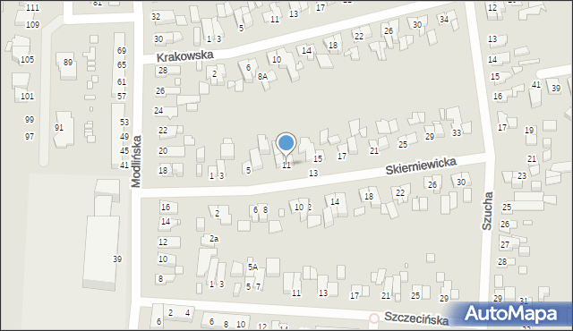 Elbląg, Skierniewicka, 11, mapa Elbląga