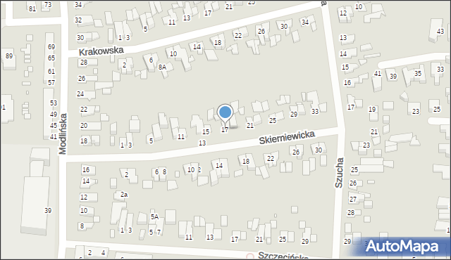 Elbląg, Skierniewicka, 17, mapa Elbląga