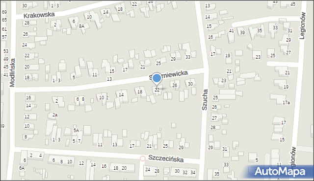 Elbląg, Skierniewicka, 22, mapa Elbląga