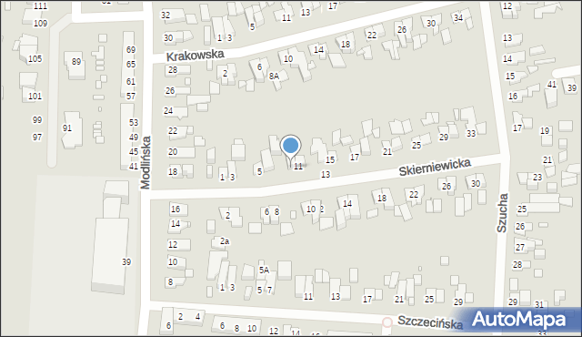 Elbląg, Skierniewicka, 9, mapa Elbląga