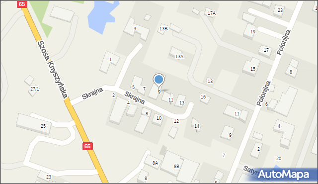 Fasty, Skrajna, 9, mapa Fasty