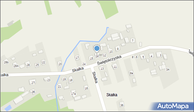 Gałęzice, Skałka, 14, mapa Gałęzice